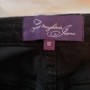 Not Your Daughters Jeans Black velvet corduroy